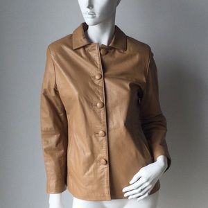 Tauro Cuer Mod Style Tan Genuine Leather Jacket